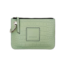 Nina Zip Pouch • Mint Croco