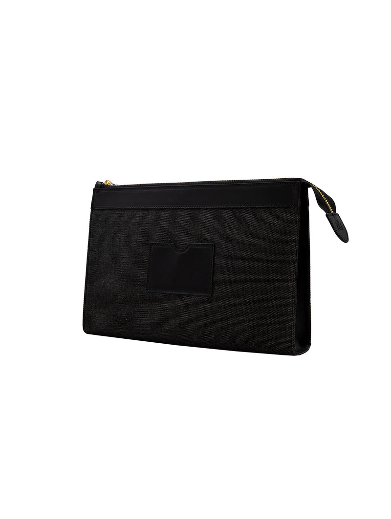 Luna Clutch • Medium • Black Canvas