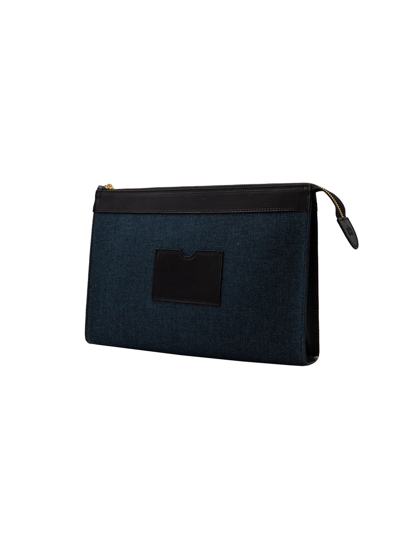 Luna Clutch • Medium • Blue Canvas