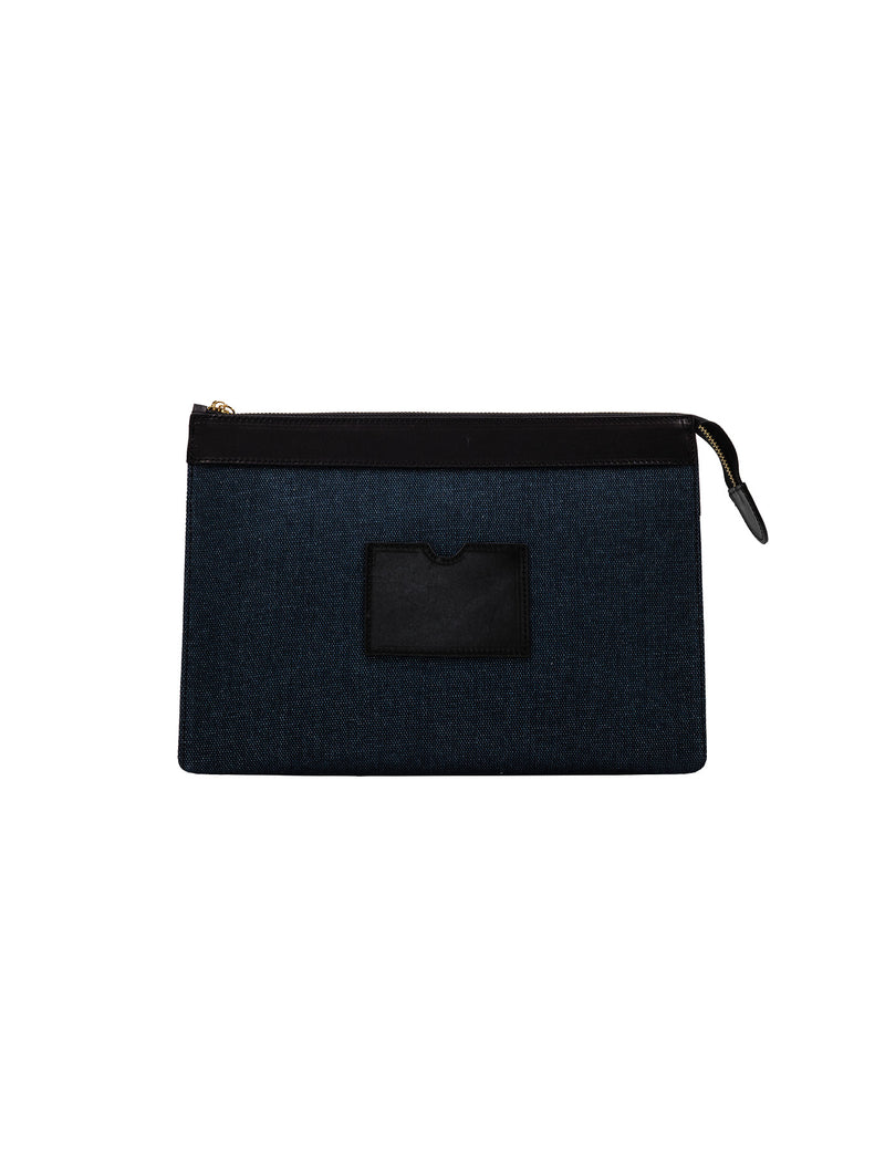 Luna Clutch • Medium • Blue Canvas