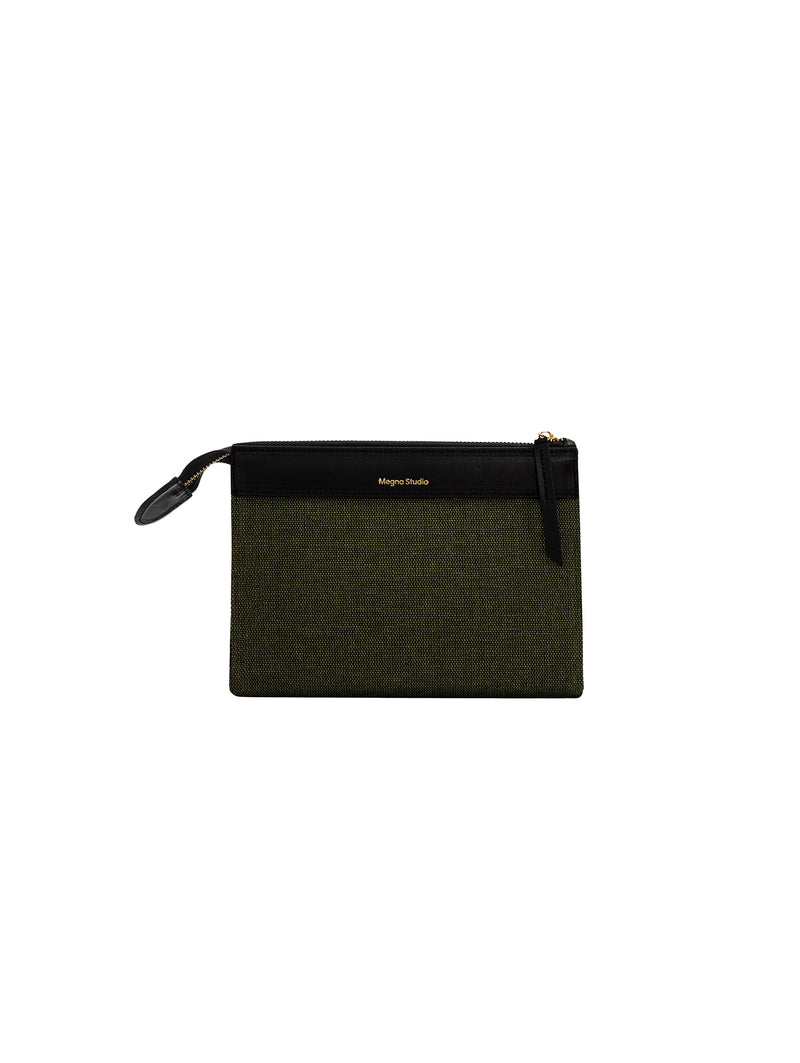 Luna Clutch • Mini • Green Canvas