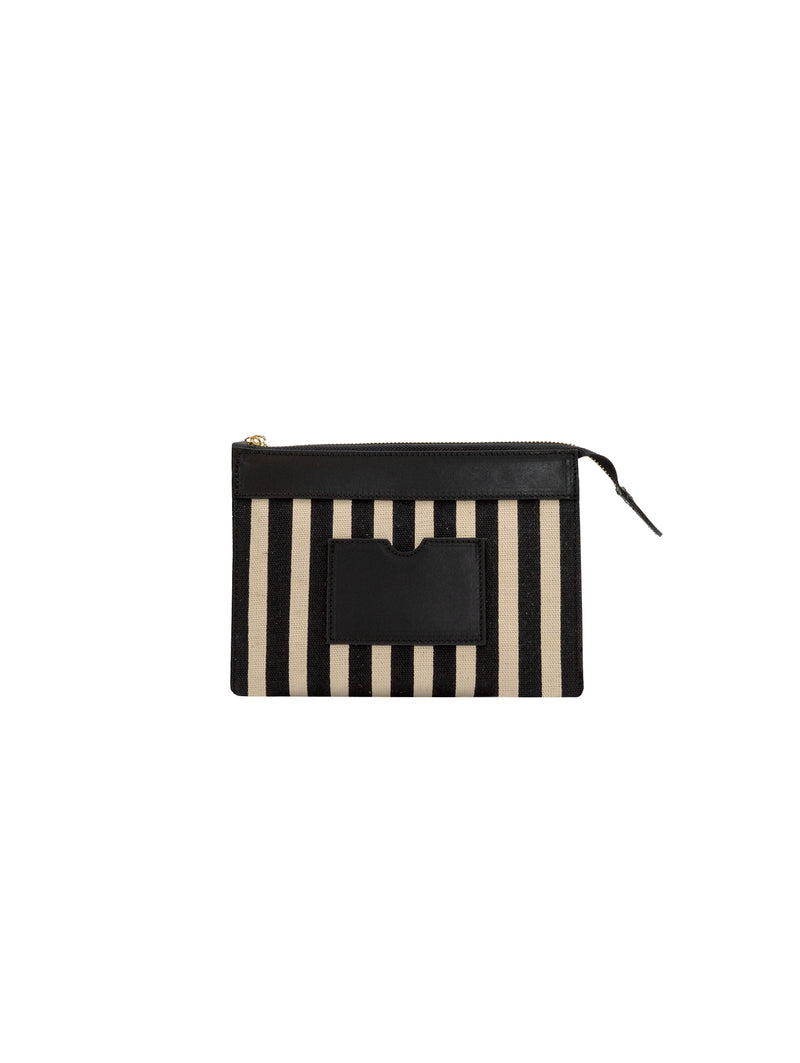 Luna Clutch • Mini • Striped Canvas